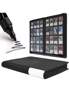 16 Pocket Card Binder - Holds 1600 Trading & Sports Cards, Ringless Album with